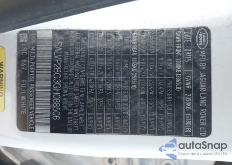 2016 Land Rover Range Rover Evoque Se/Se Premium from USA, damaged, VIN SALVP2BG3GH088506